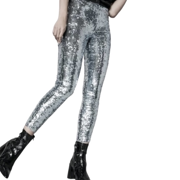 Topshop Moto Joni Super High Waisted Skinny Sequins Jeans 26. NWT - Picture 1 of 8